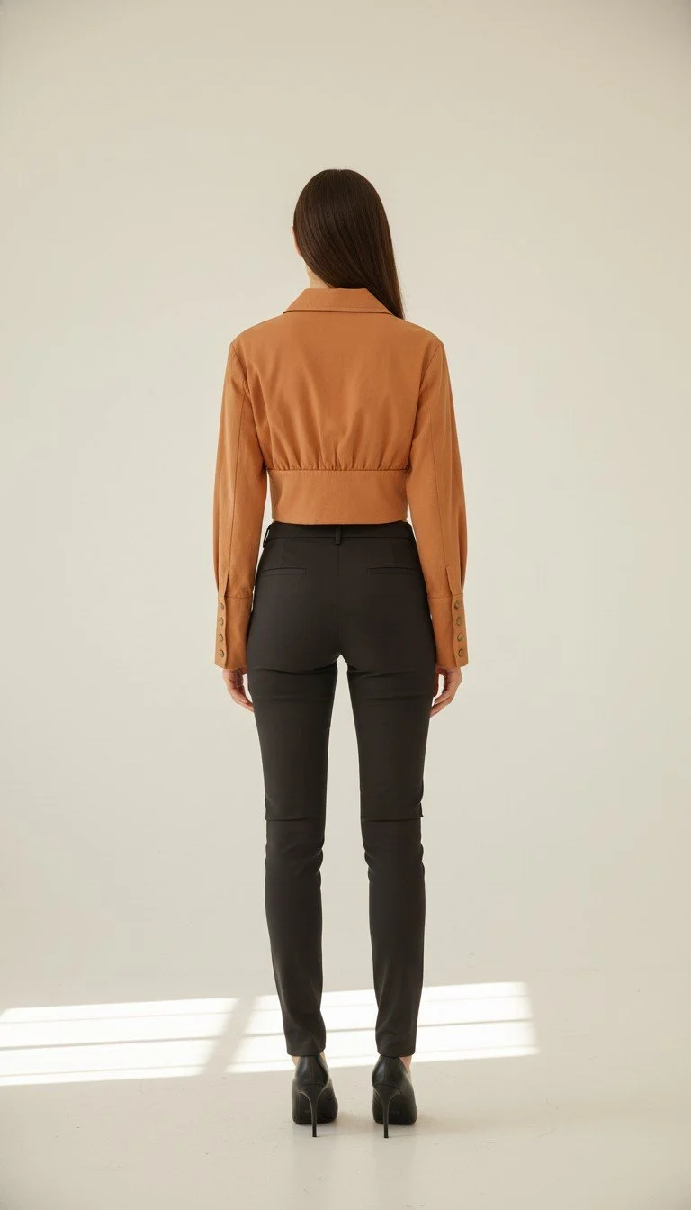Athina -Elegant Tie-Front Blouse Size S - Image 2
