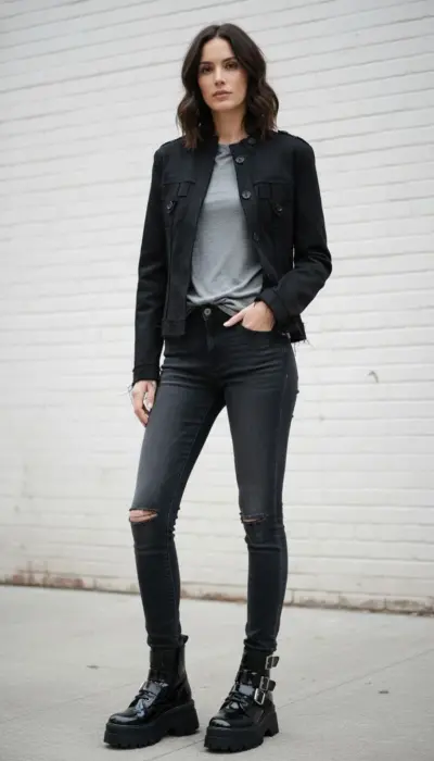 Carla G - Distressed Military Jacket Size S