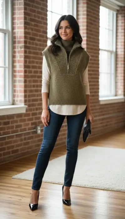 LeLis - Classic Turtleneck Vest Size XS