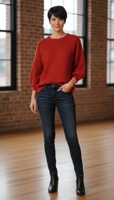 Brunello Cucinelli - Elegant Orange / Red Knit Cashmere Sweater