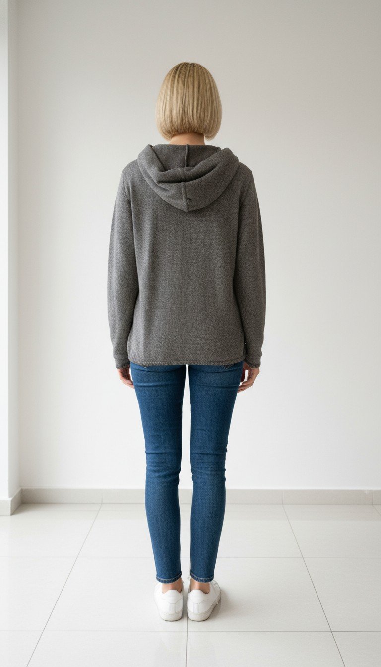 Chanel - Vintage Classic Gray Comfort Hoodie Size 44 - Image 2