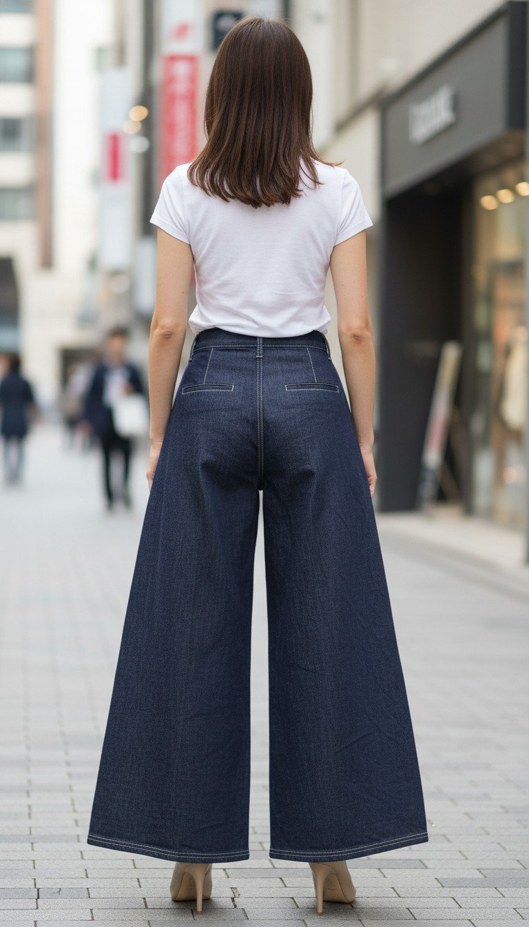 Brunello Cucinelli - Chic Wide-Leg High-Waisted Denim Pants Size 4 - Image 2