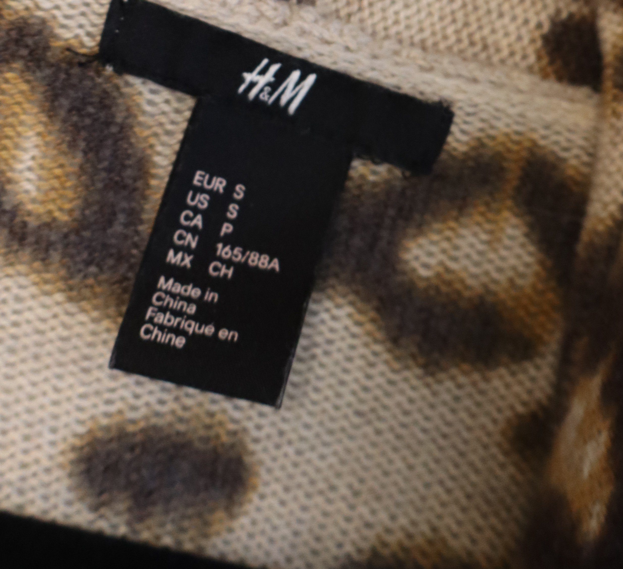 H&M - Leopard Print Open-Front Cardigan Size S - Image 3
