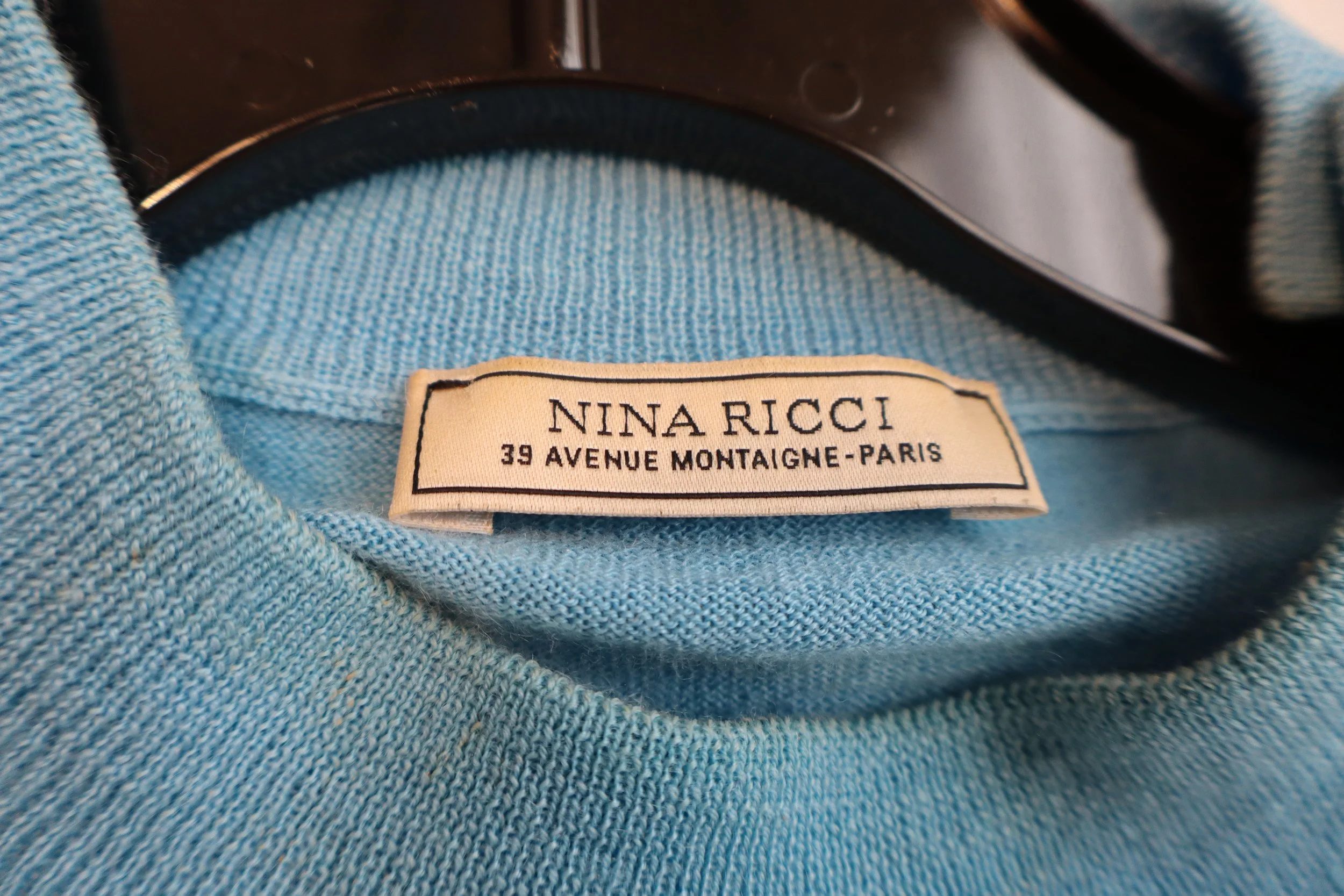 Nina Ricci - Sky Blue Short Sleeve Sweater Size 2 - Image 5