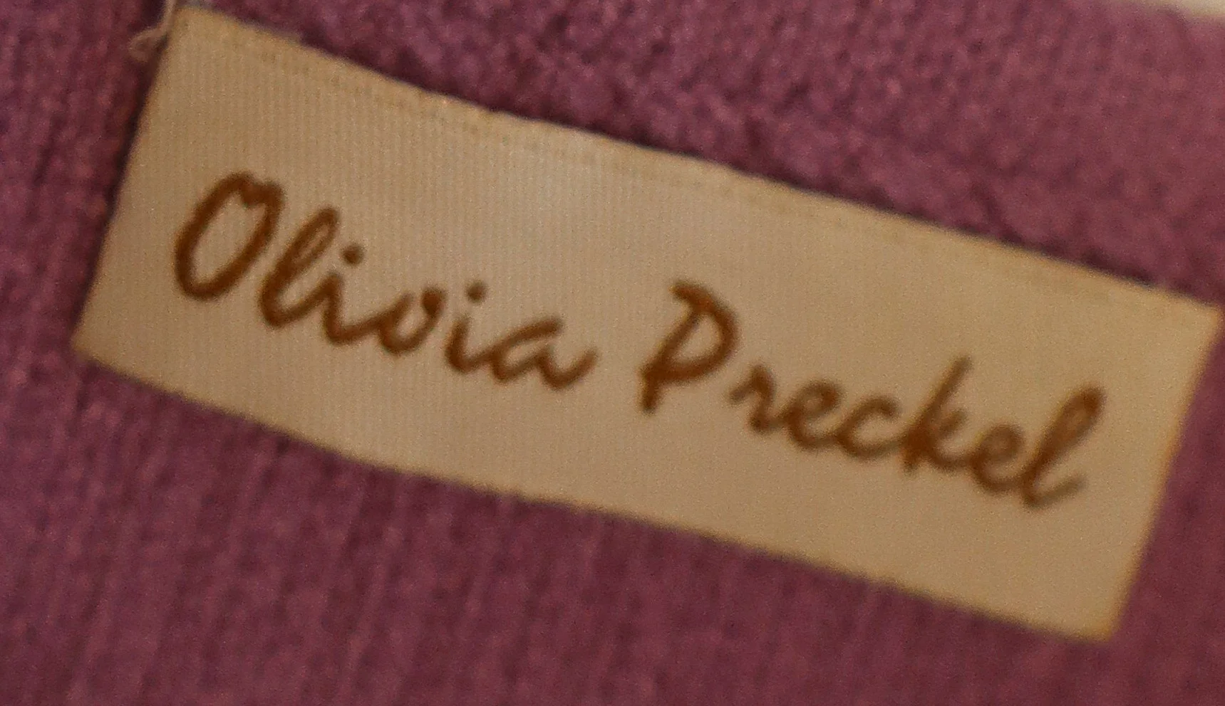 Olivia Preckel - Chic Raspberry Knit Cropped Top Size S - Image 3