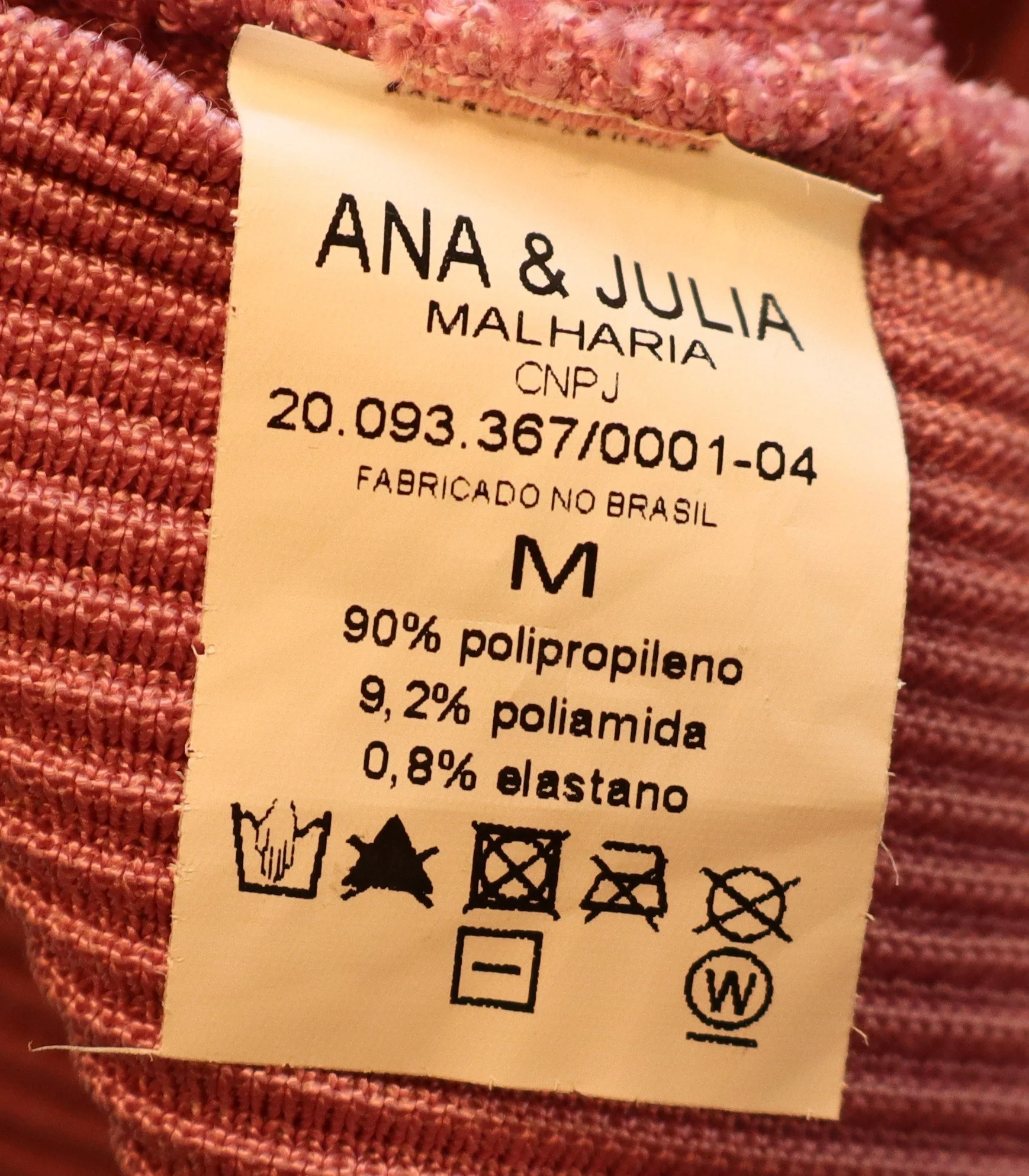 Ana & Julia - Rose Pink Ribbed Knit Off-Shoulder Top Size M - Image 3