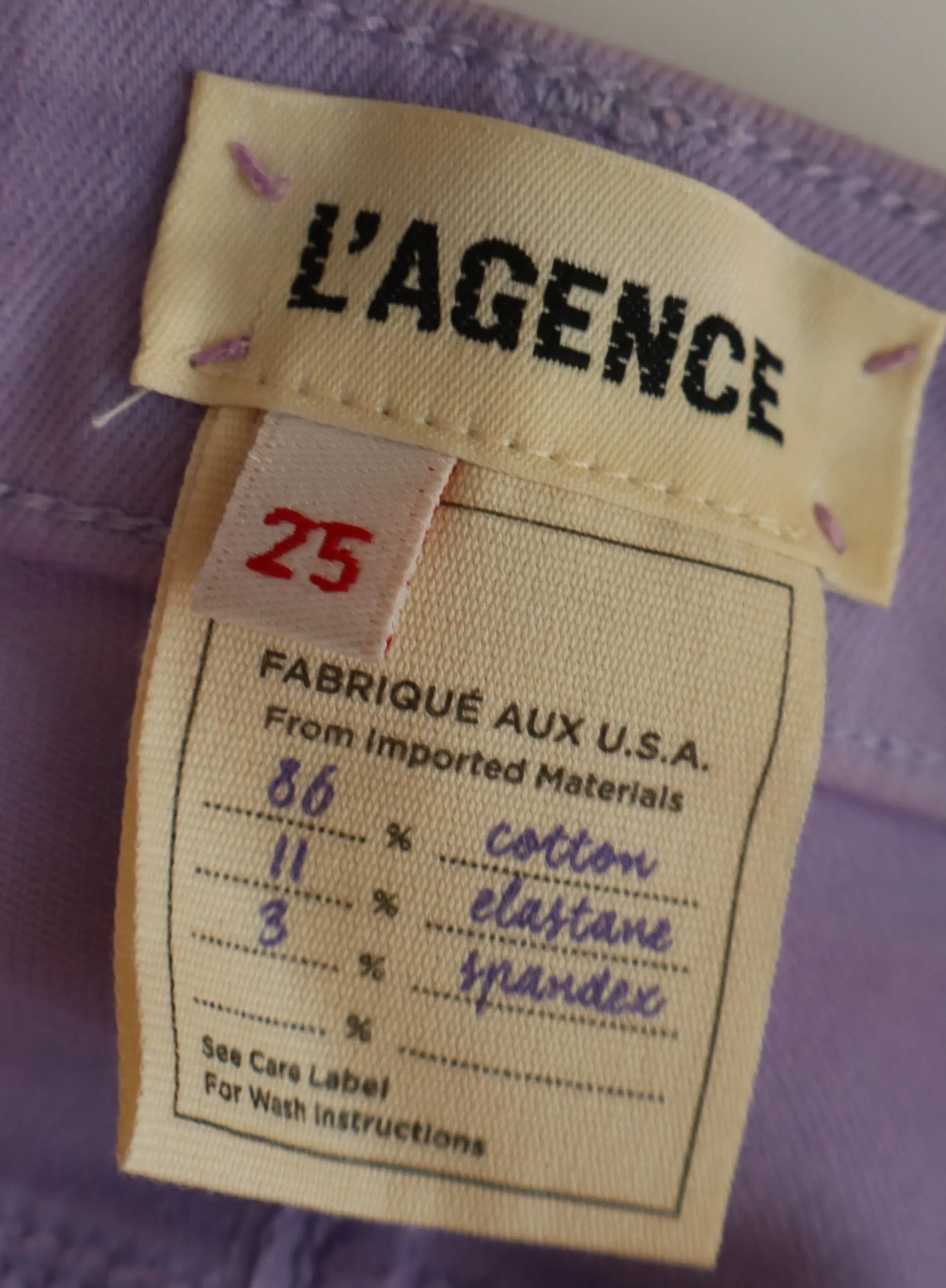 L'Agence - Lilac Dream Slim Fit Jeans Size 25 - Image 3