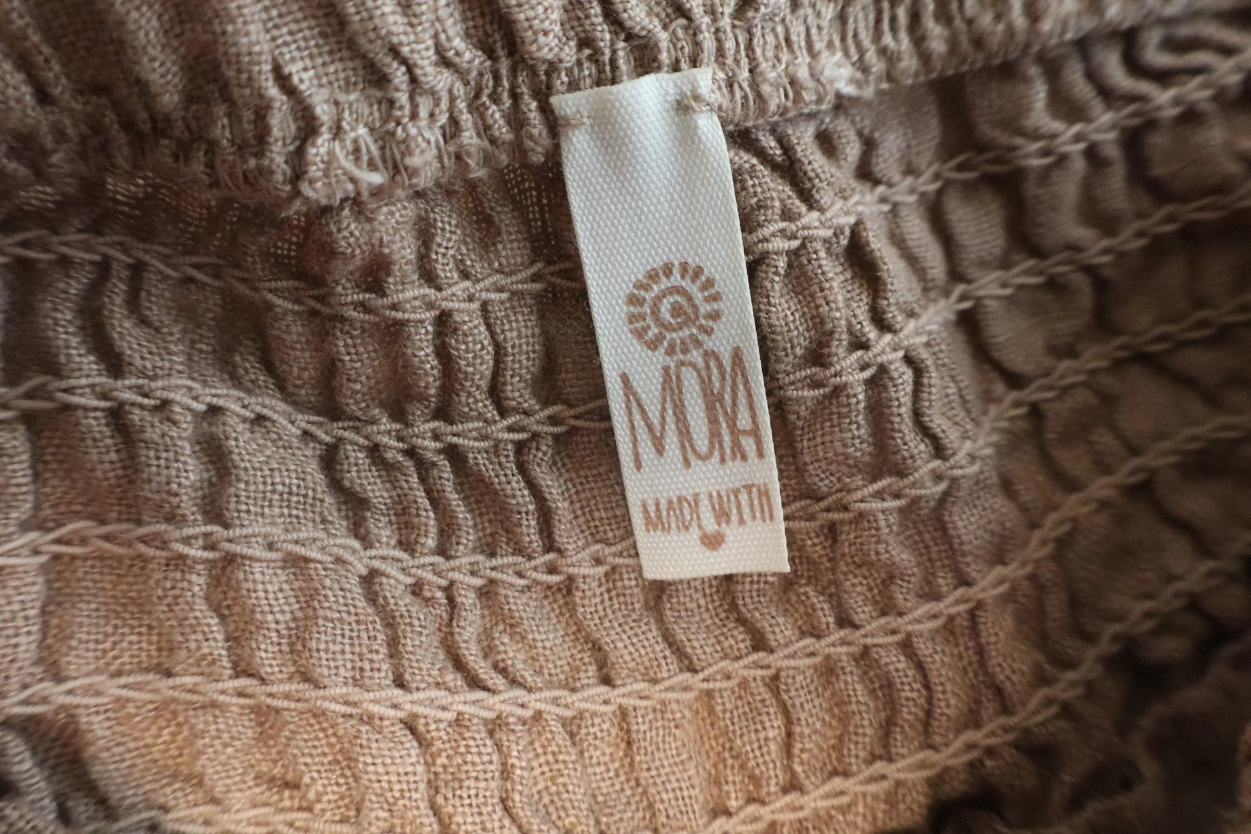 Mora - Elegant High-Waisted Linen Blend Skirt Size S - Image 3