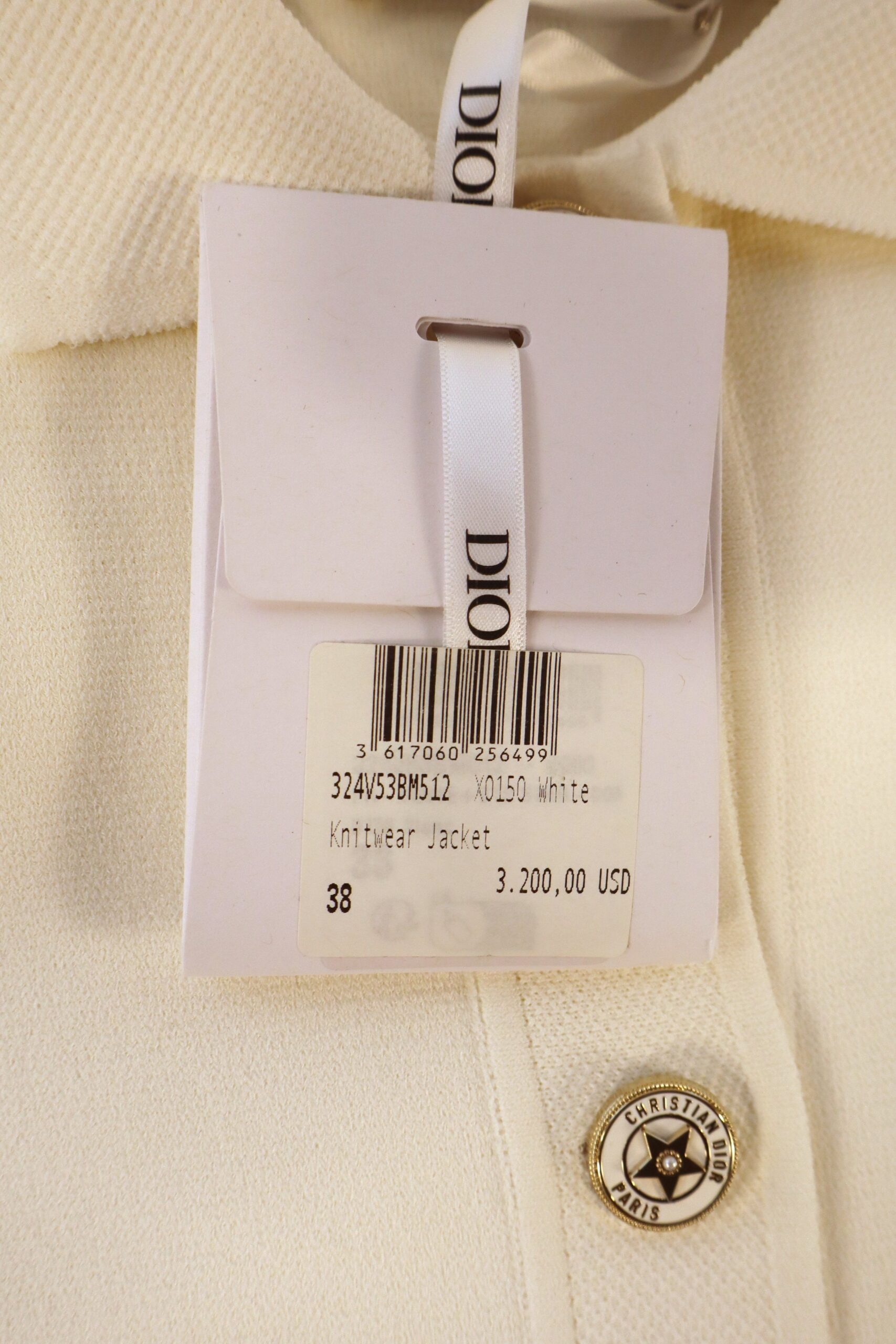 Dior - Elegant Cream Button-Up Jacket Size 38 - Image 5