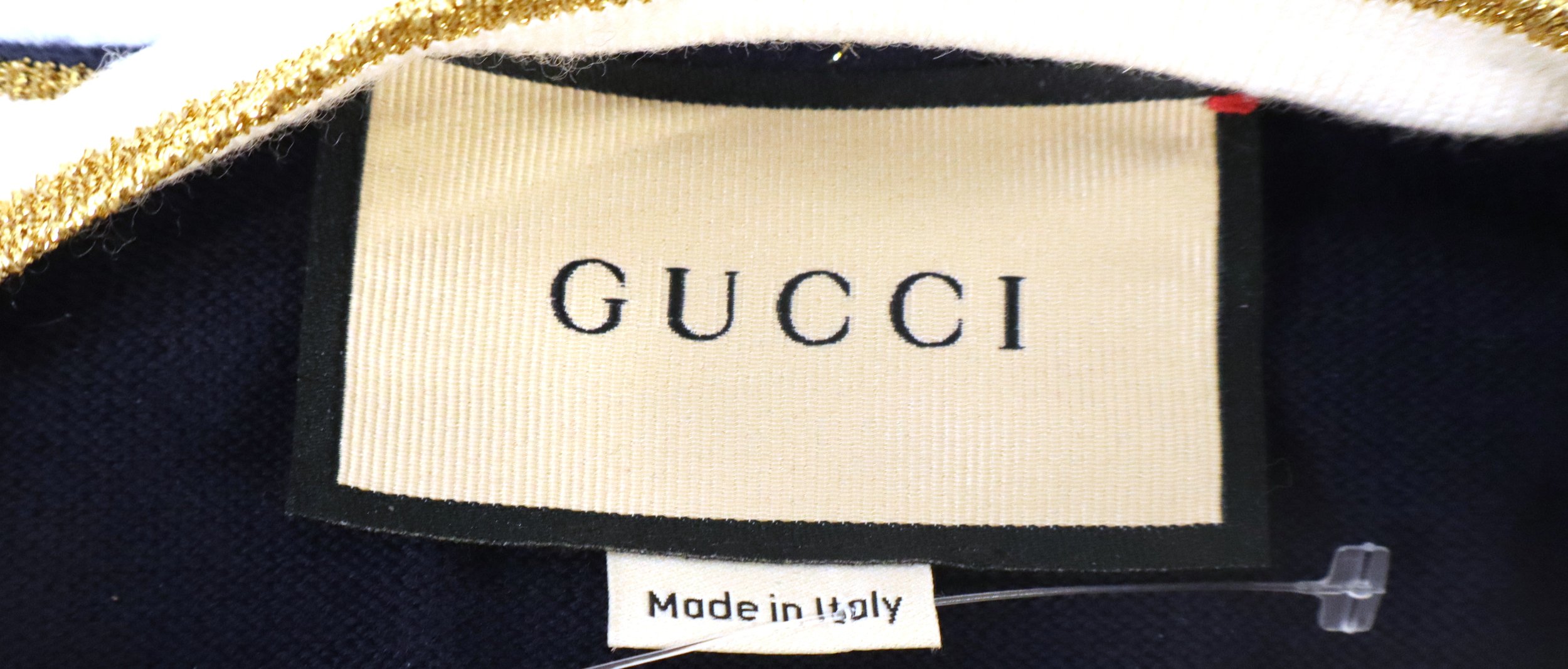 Gucci - Chic Black & White Sweater with Gold Accent Size S - Image 3