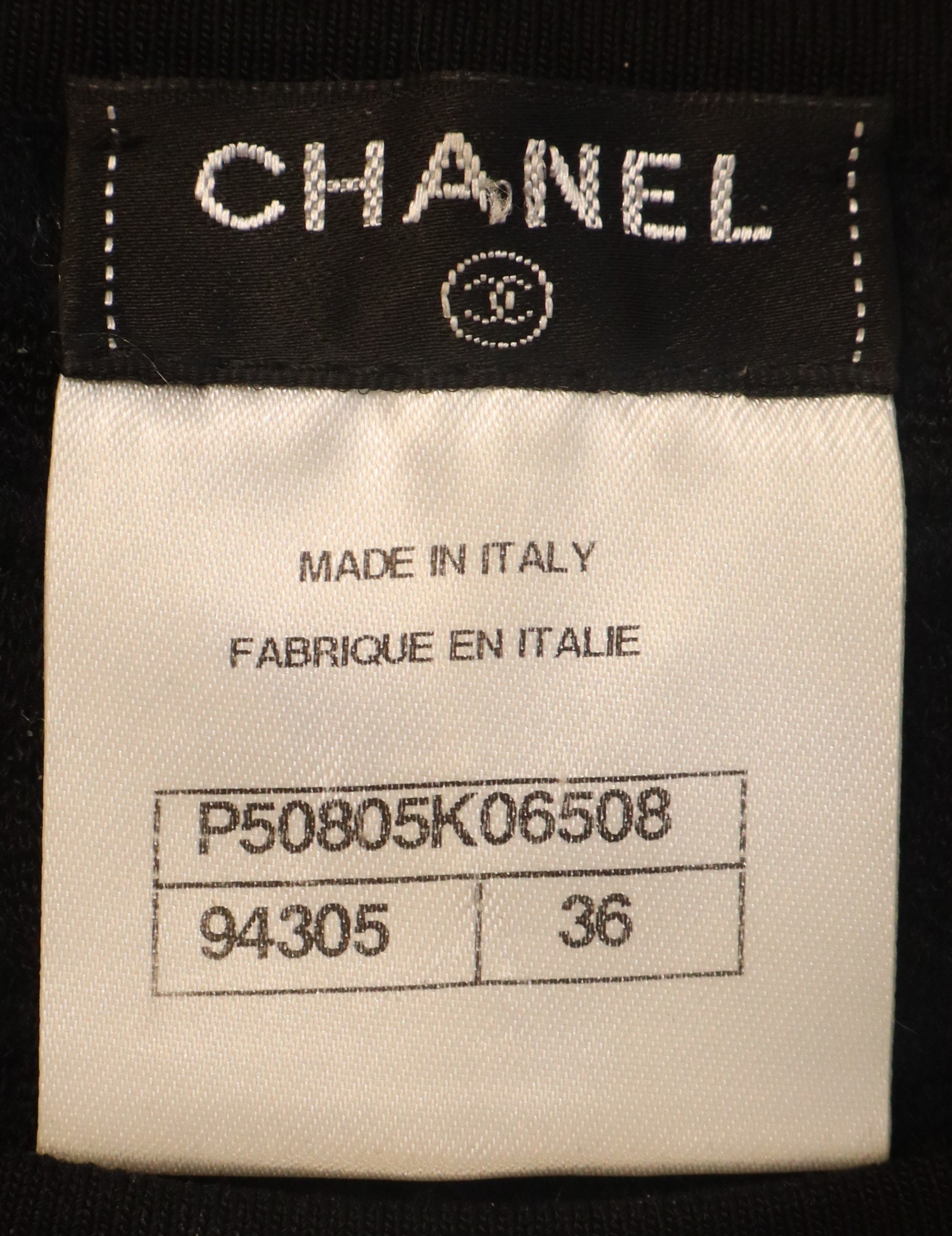 Chanel - Elegant Black Jacquard Top Size 36 - Image 3