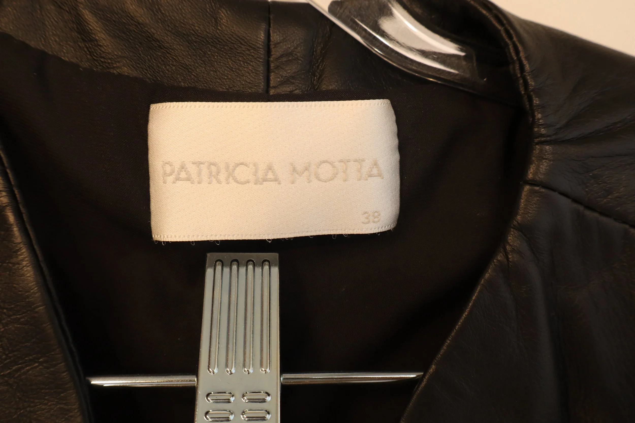 Patricia Motta - Chic Black Leather Jacket Size 38 - Image 3
