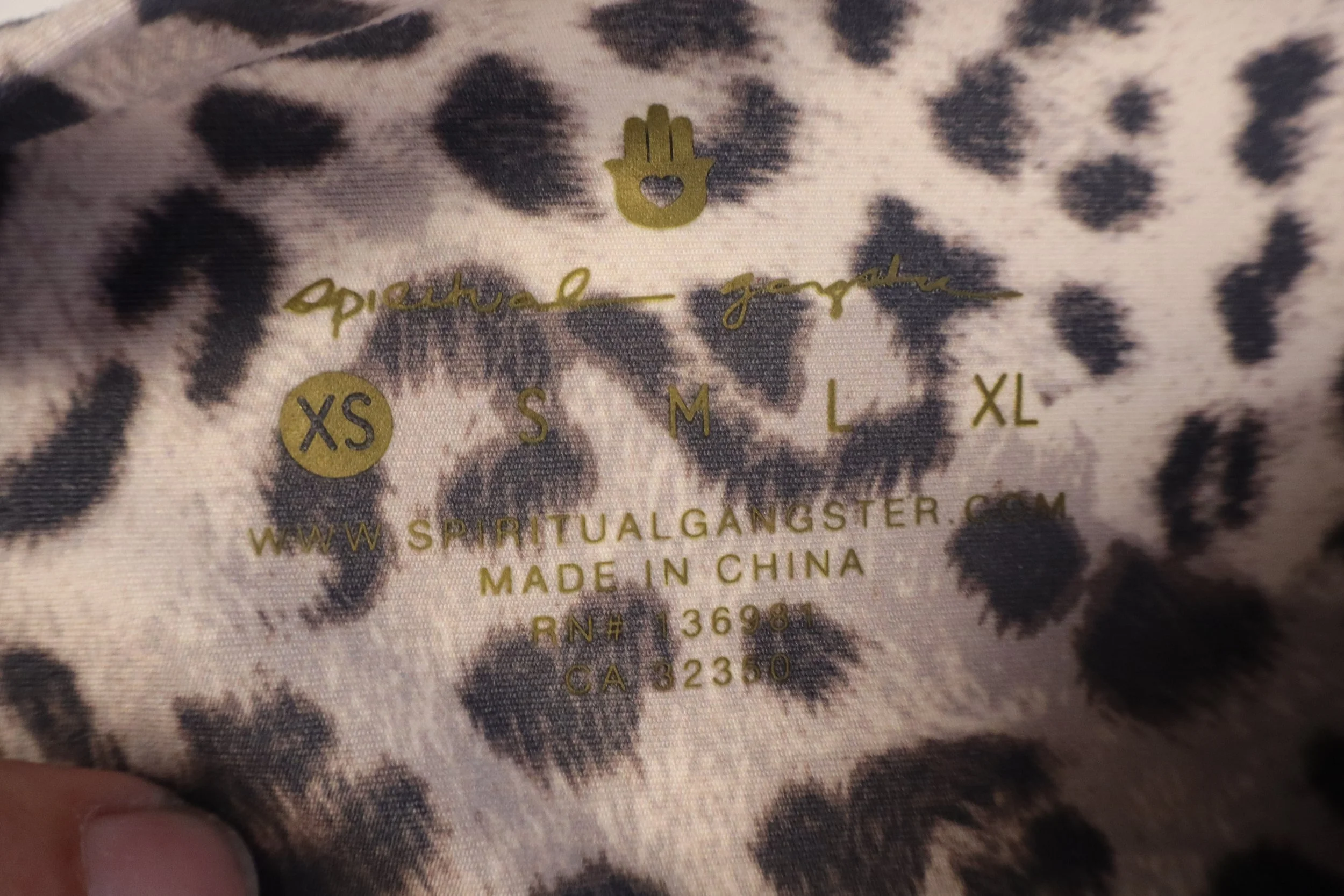 Spirtual gangster - Leopard Print Yoga Leggings - Size XS - Image 3