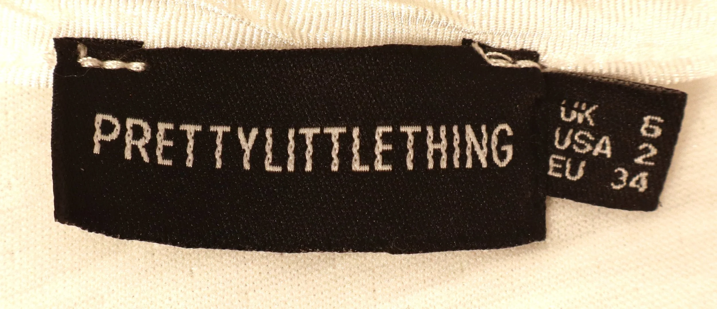 PrettyLittleThing - Square Neck White Crop Top Size 2 - Image 3