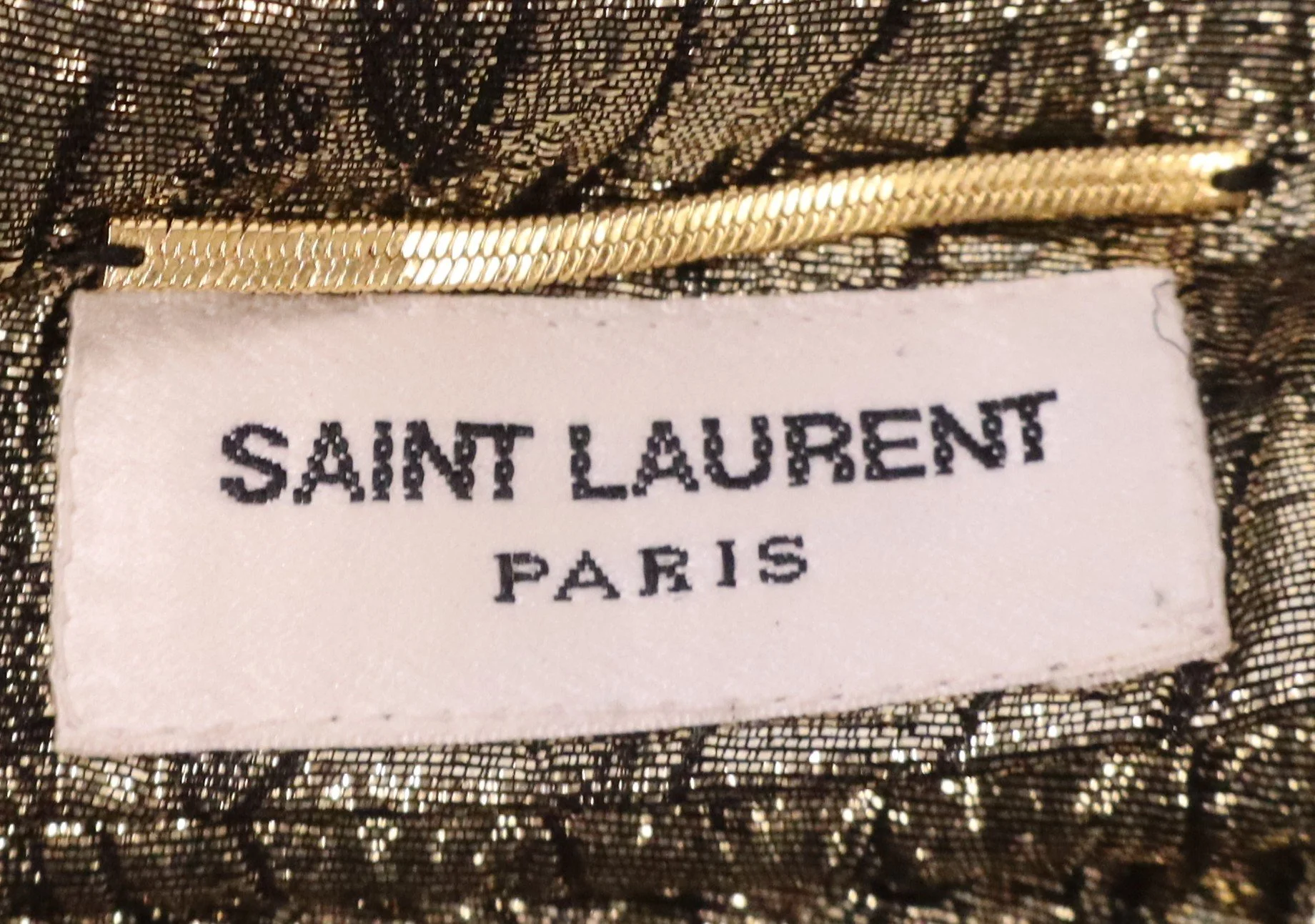 Saint Laurent - Shimmering Metallic Off-Shoulder Blouse Size S - Image 3