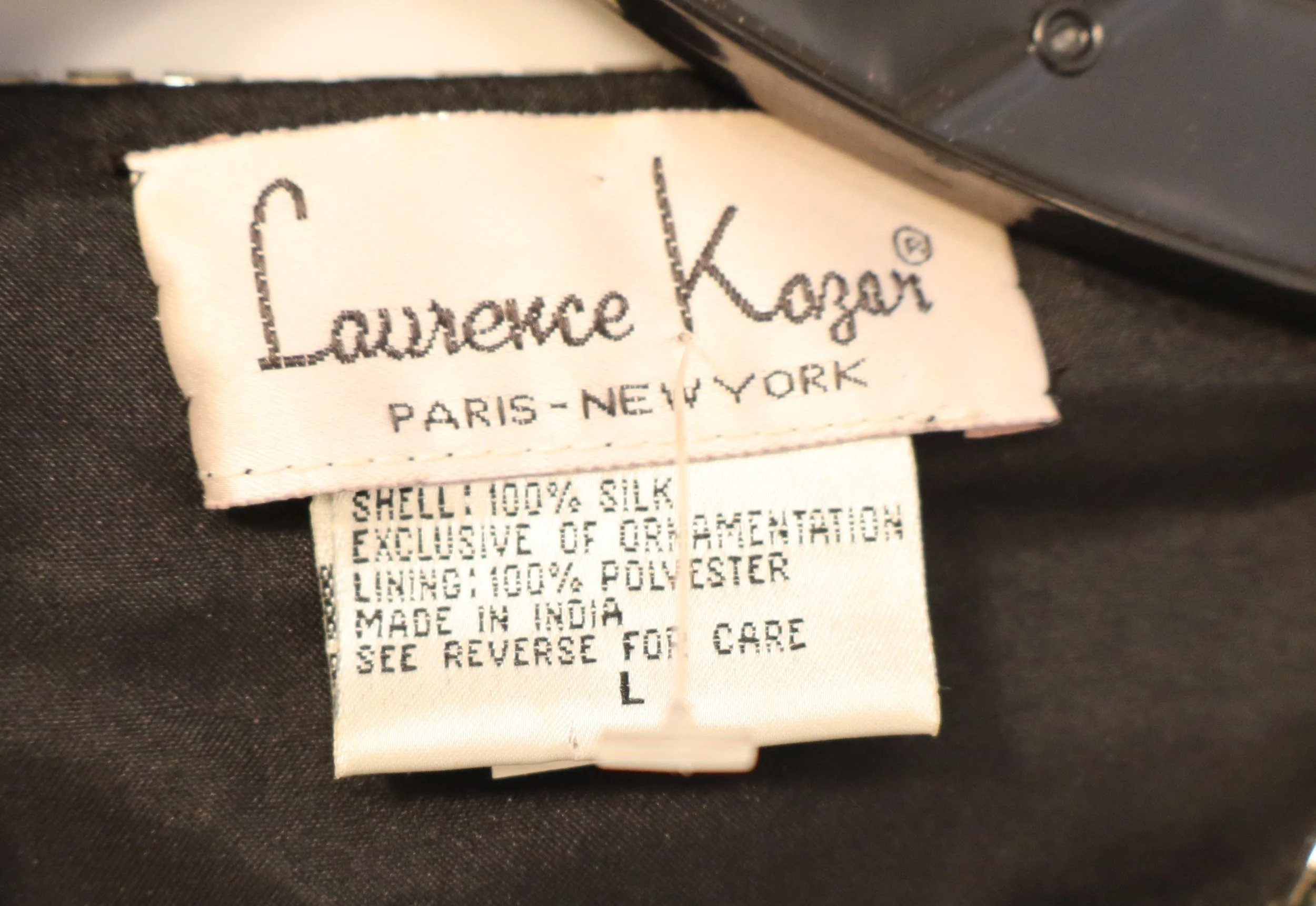 Laurence Kazar - Vintage Embroidered Black Jacket Size L - Image 3