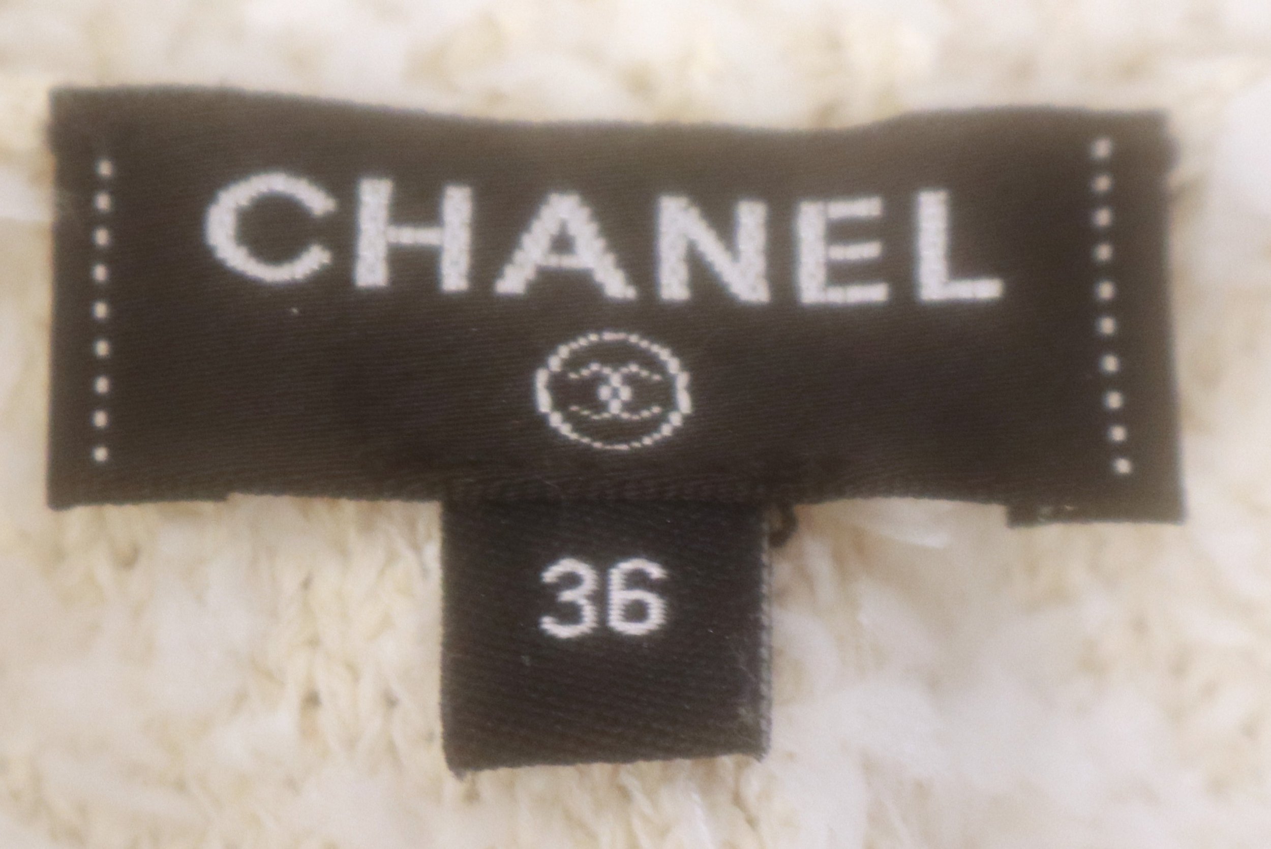 Chanel - Textured Logo Knit Varsity Chic Skirt Size 36 - Image 4