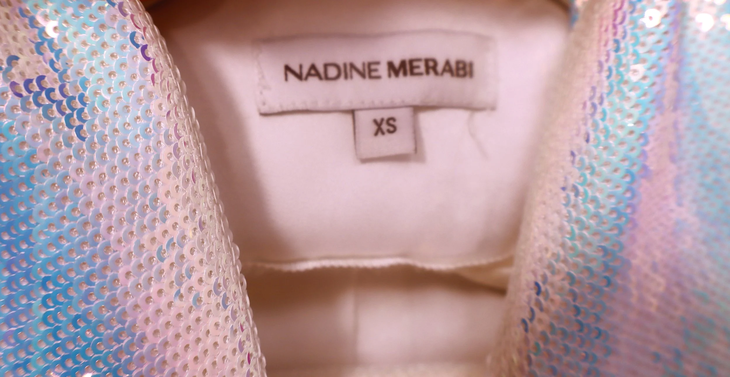 Nadine Merabi - Iridescent Sequin Blazer Size XS - S - Image 3