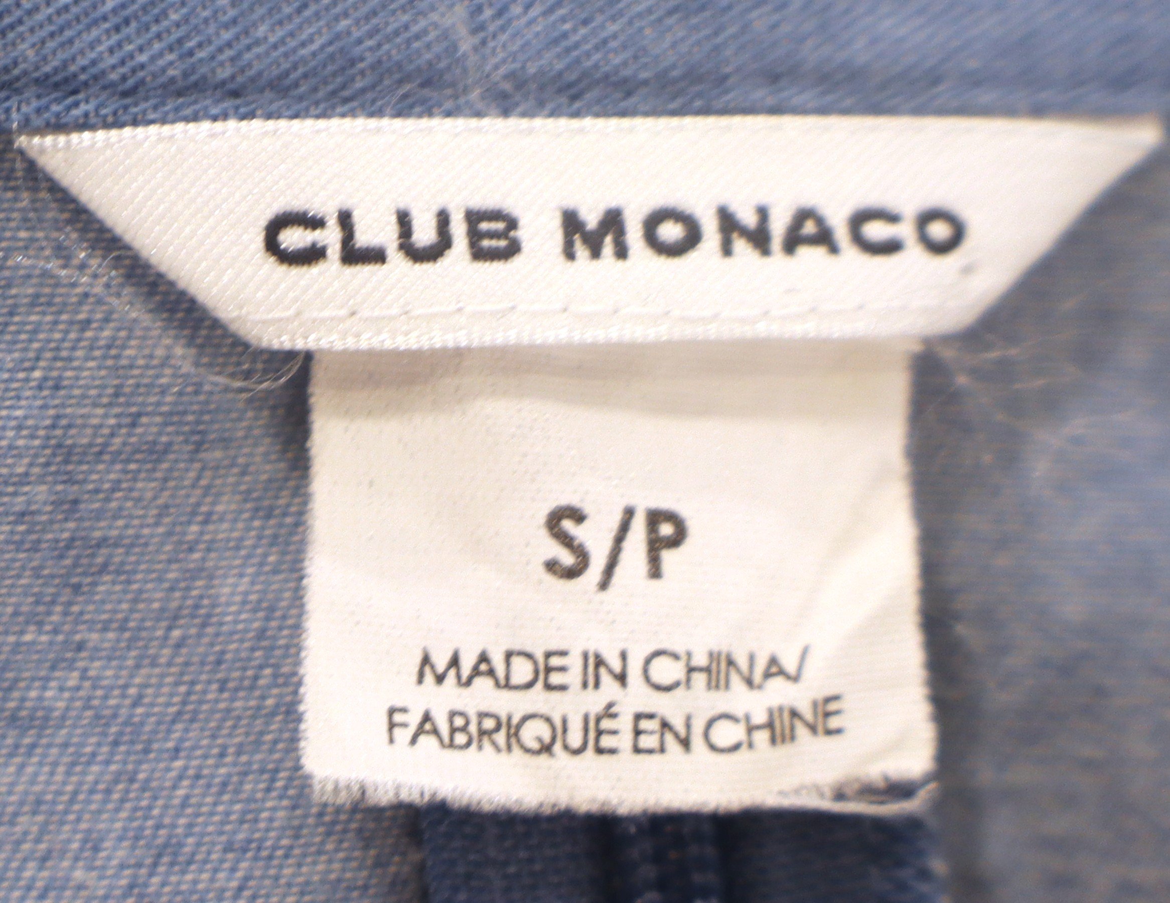 Club Monaco - Elegant Ruffle Sleeve Denim Top Size S/P - Image 3