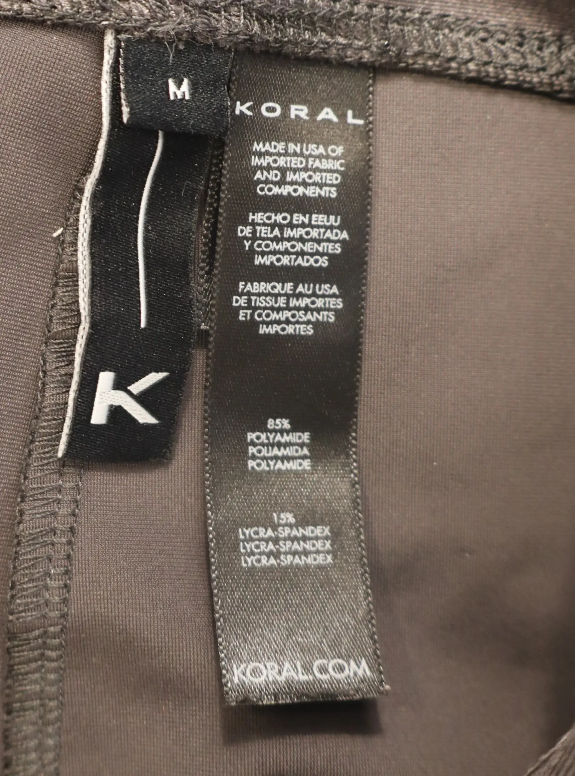 Koral - Shiny Leggings Metallic Bronze High-Waist Leggings Size M - Image 3