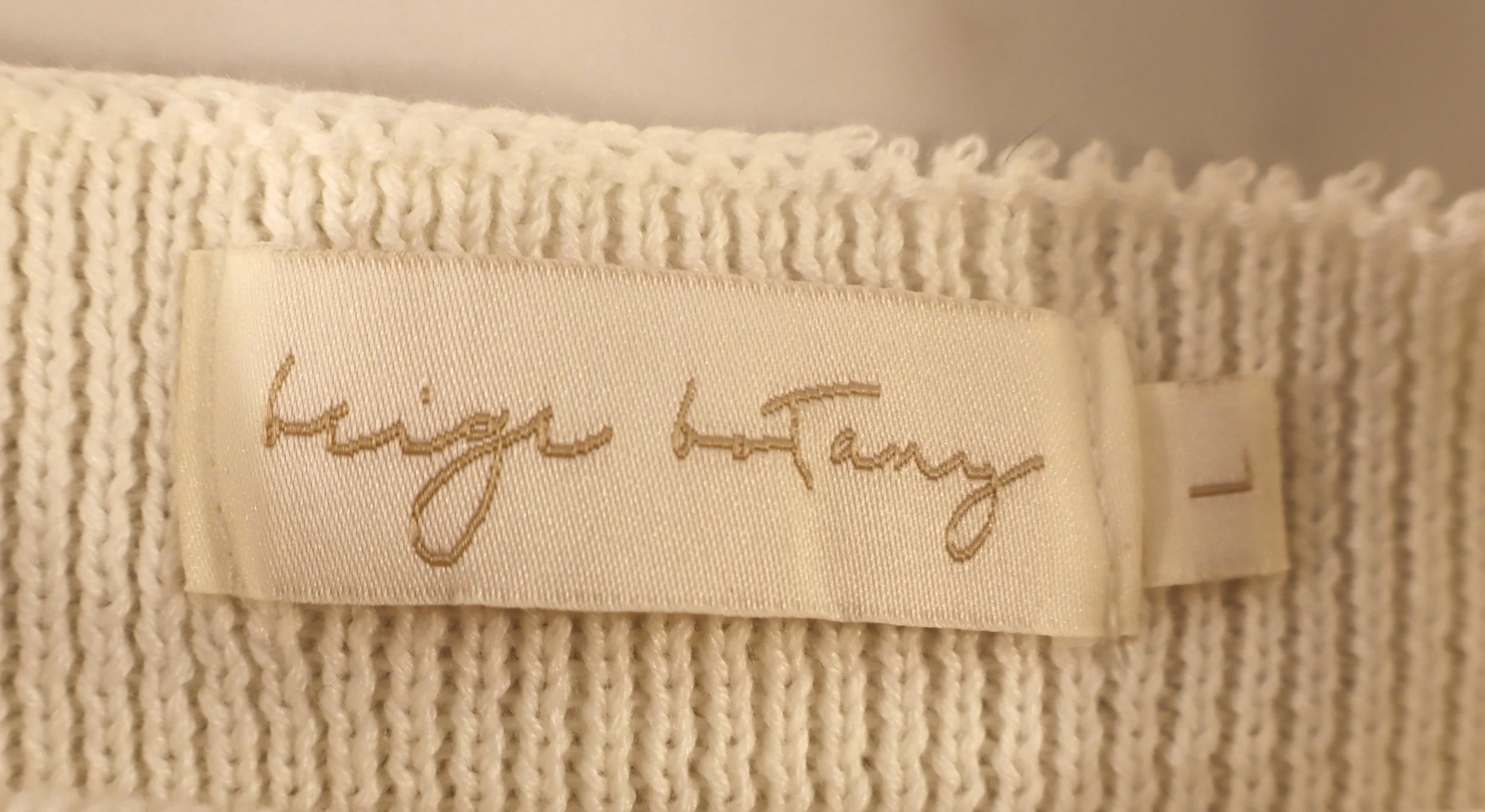 Beige Botany - Ribbed Knit Crop Top Size L - Image 3