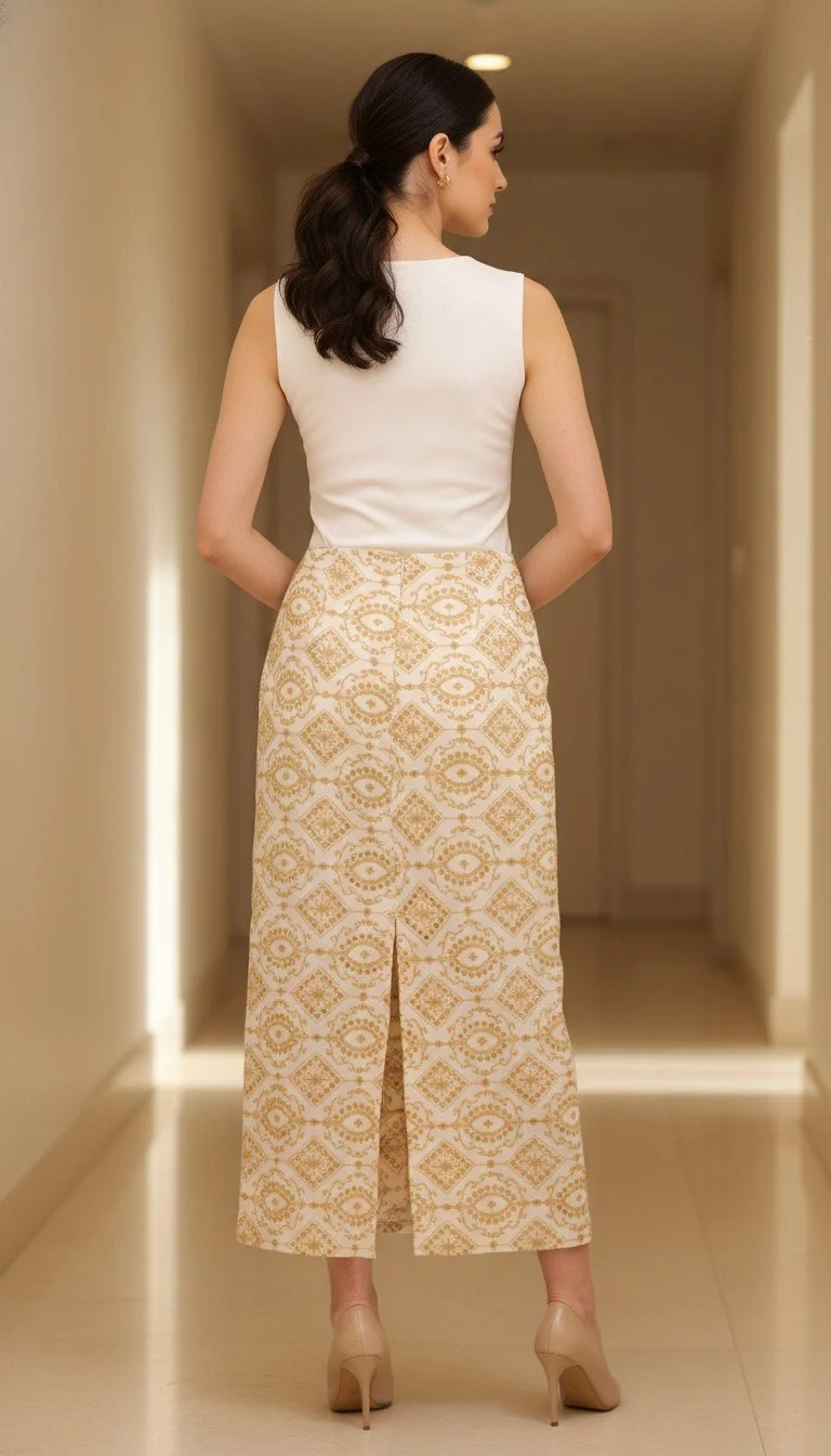 Bardoh - Gold Pattern Skirt - Image 2
