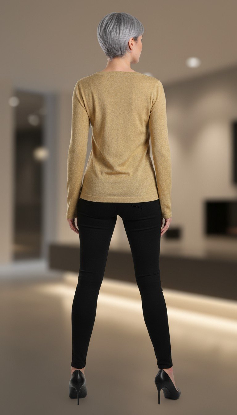 Bruno Cucinelli - Classic Almond Long-Sleeve Sweater Size 2 - Image 2