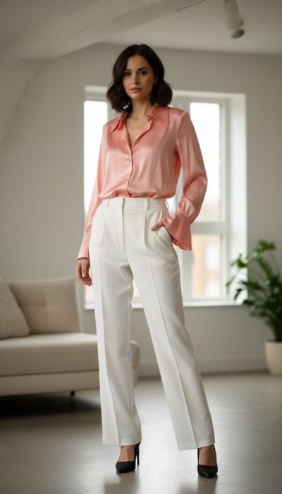 Chu Chu Loo - Women's Luxury Silk Blouse Size M