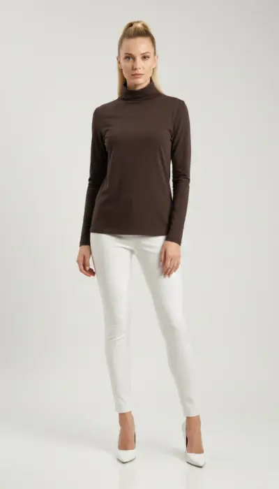 Theory - Classic Turtleneck Long Sleeve Top Size S
