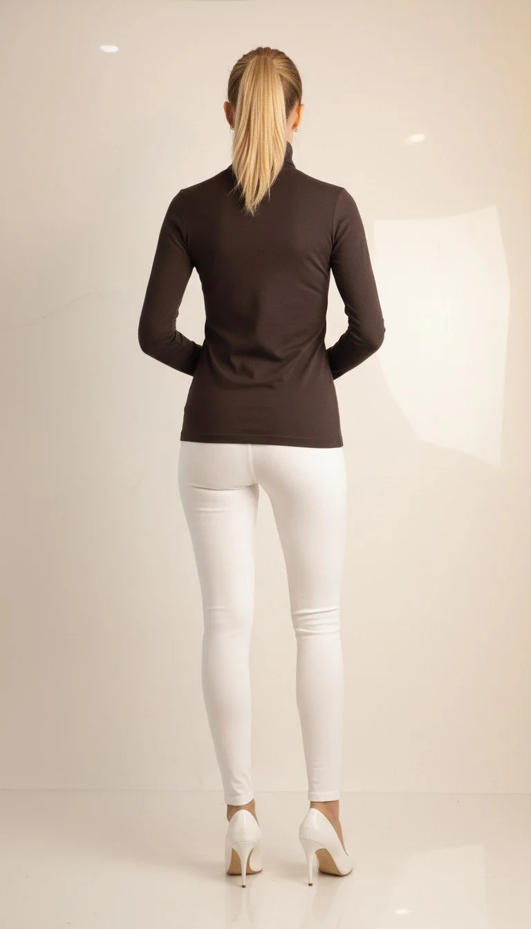 Theory - Classic Turtleneck Long Sleeve Top Size S - Image 2