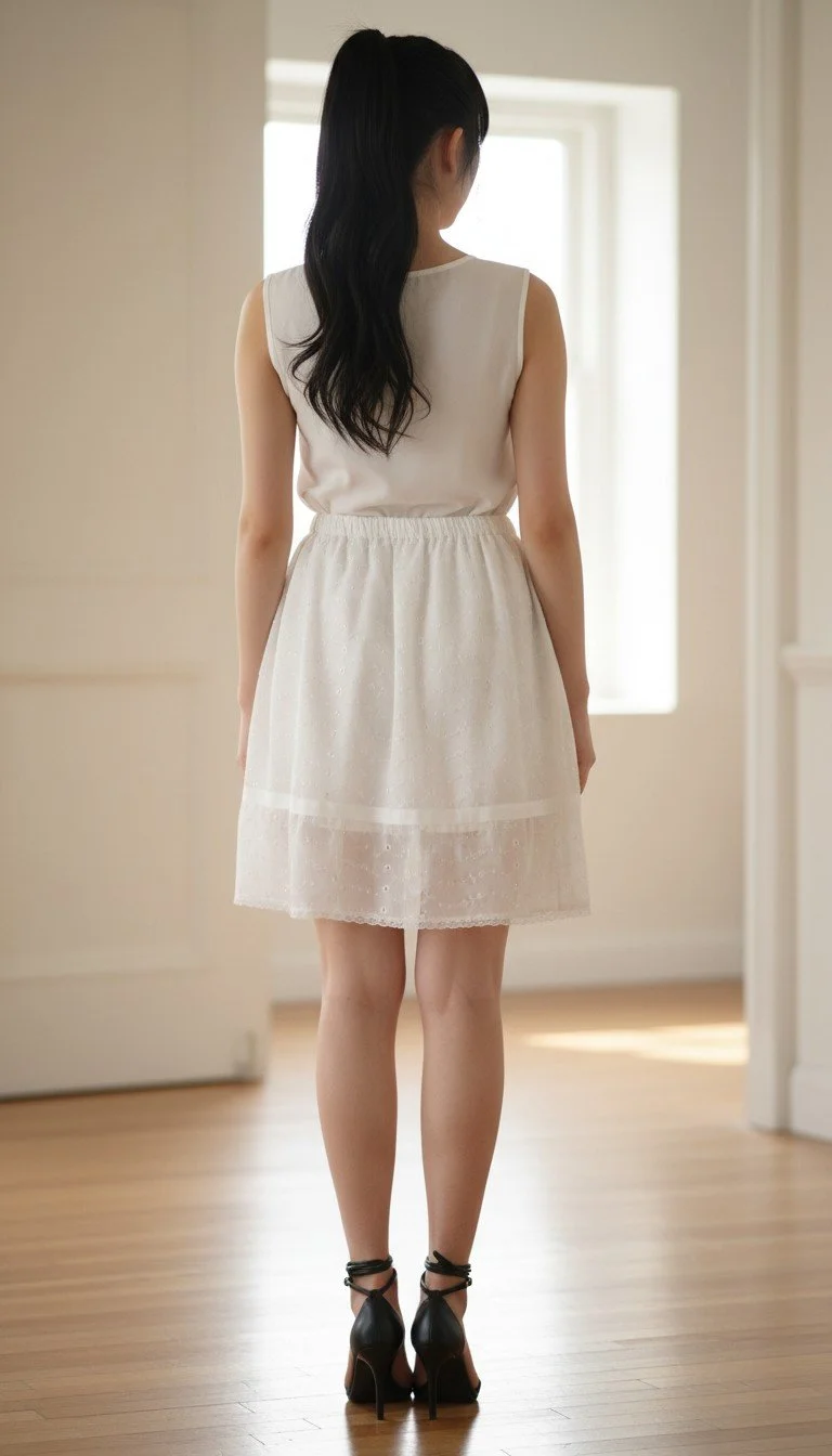 No Label - White Floral Lace Skirt - Size S - Image 2