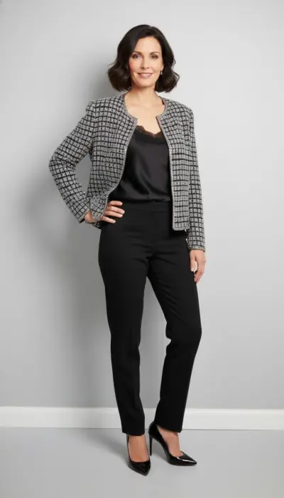 Laurence Kazar - Vintage Embroidered Black Jacket Size L