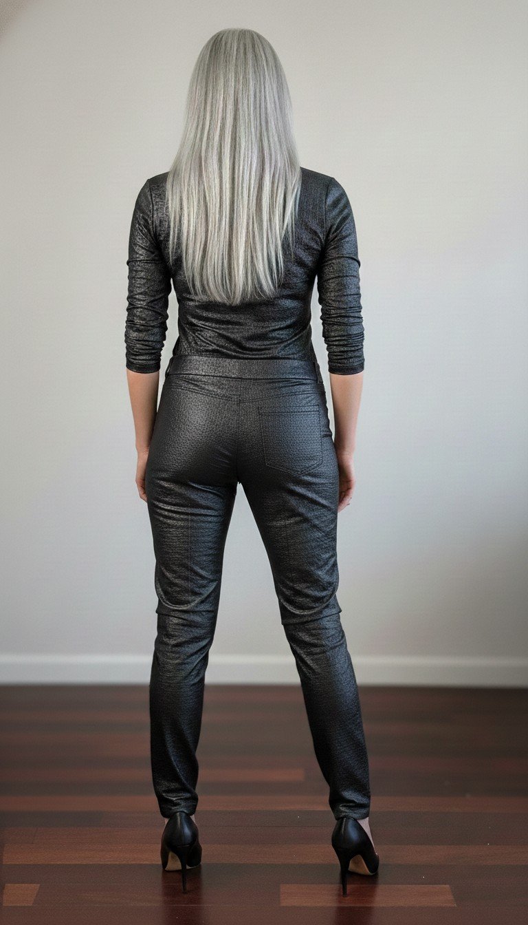 Dior - Chic Textured Black Pants Size 36 - Image 2